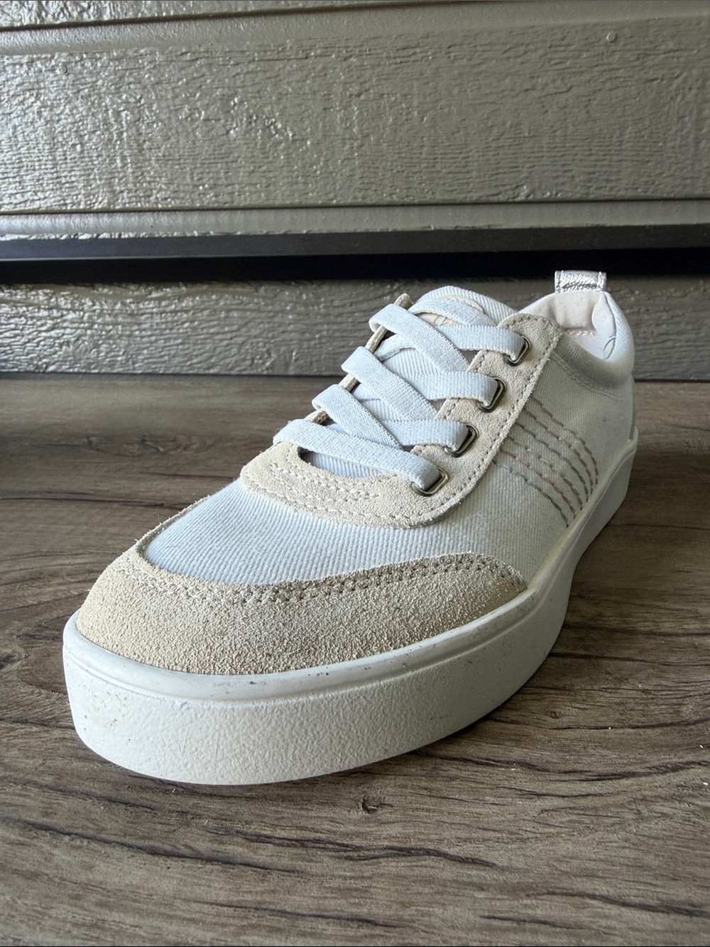 Revitalign Orthotic Canvas Women’s White and Beige Platform Sneakers size 9 - Picture 2 of 11